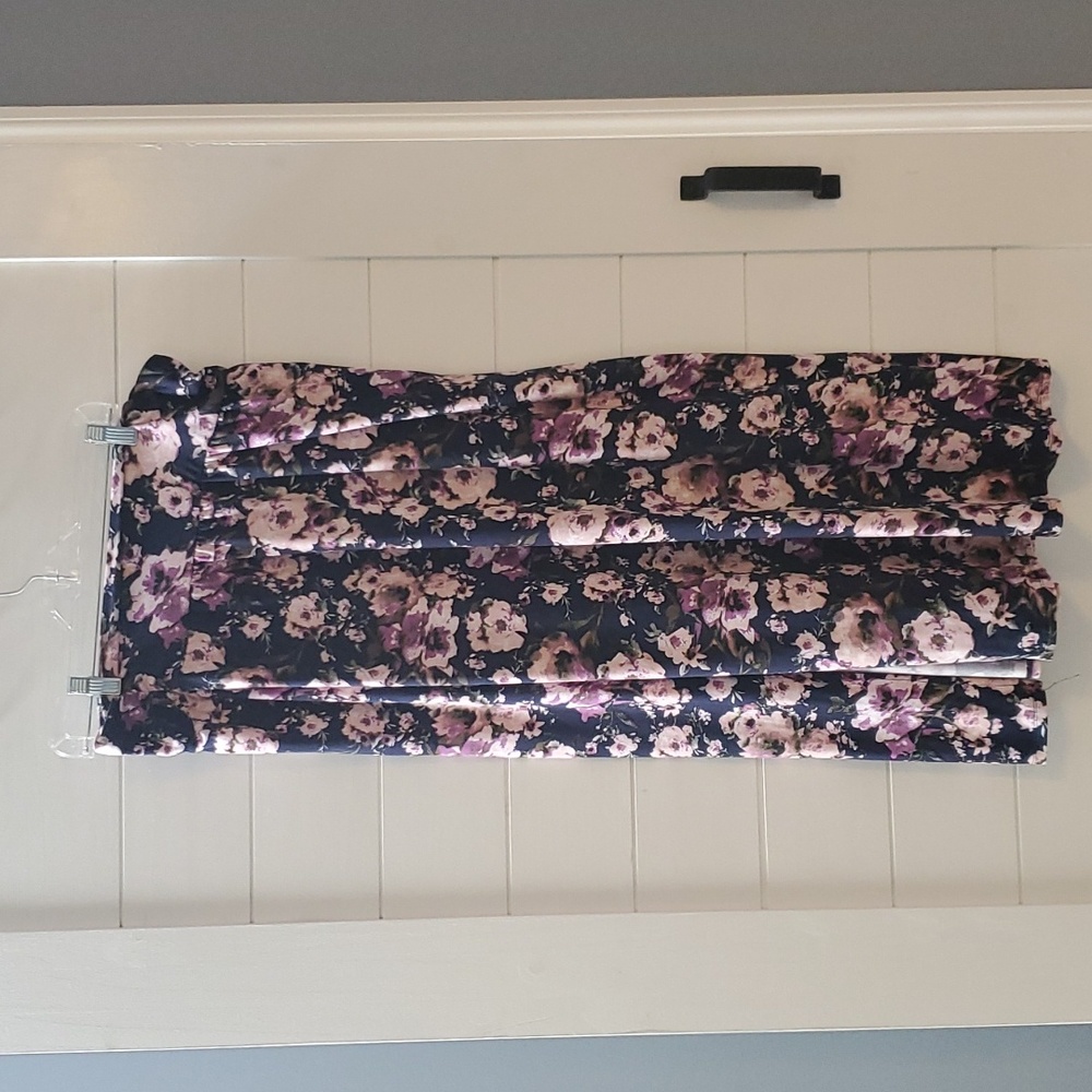 Floral Maxi Skirt with Side Slit
